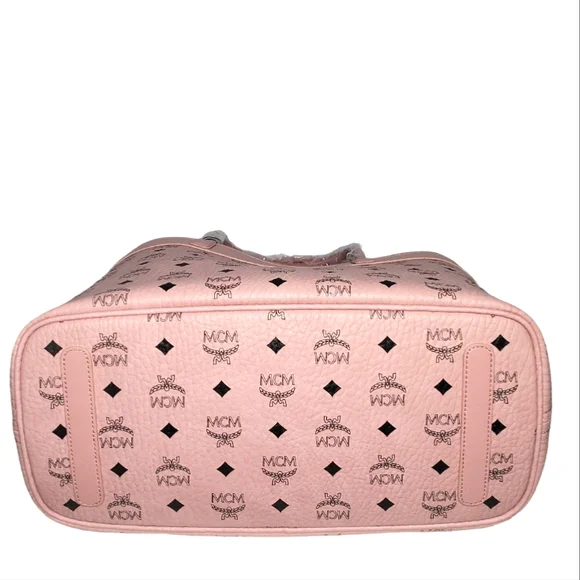 🔥SOLD🔥 🆕️🪷MCM🪷 MDSoft Pink Aren Shopper Tote Bag w/ Matching Pouch Clutch - Picture 11 of 17